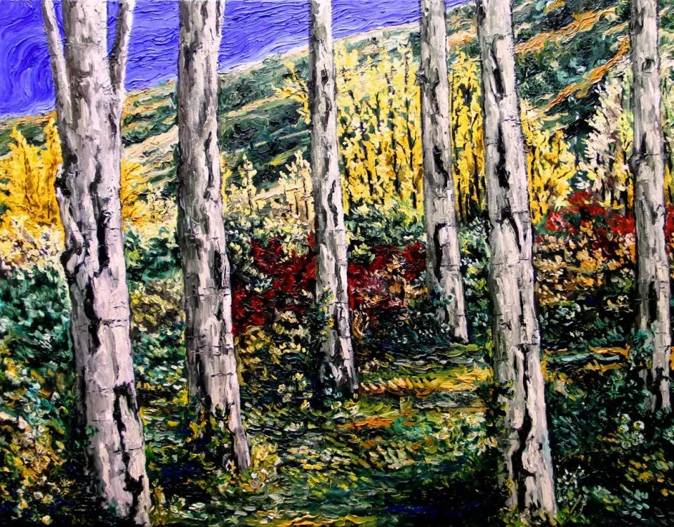 Pintura Oleo Chopos 60x90cm